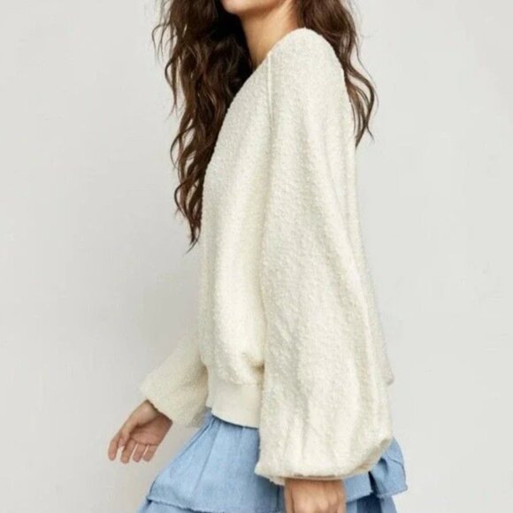 Free People | Found My Friend Pullover Sweater Minimalist in Cream | Size Medium - Picture 4 of 16